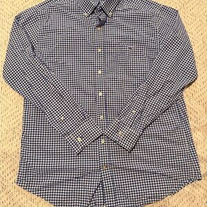 Vineyard Vines Navy and White Checkered Slim Tucker Shirt